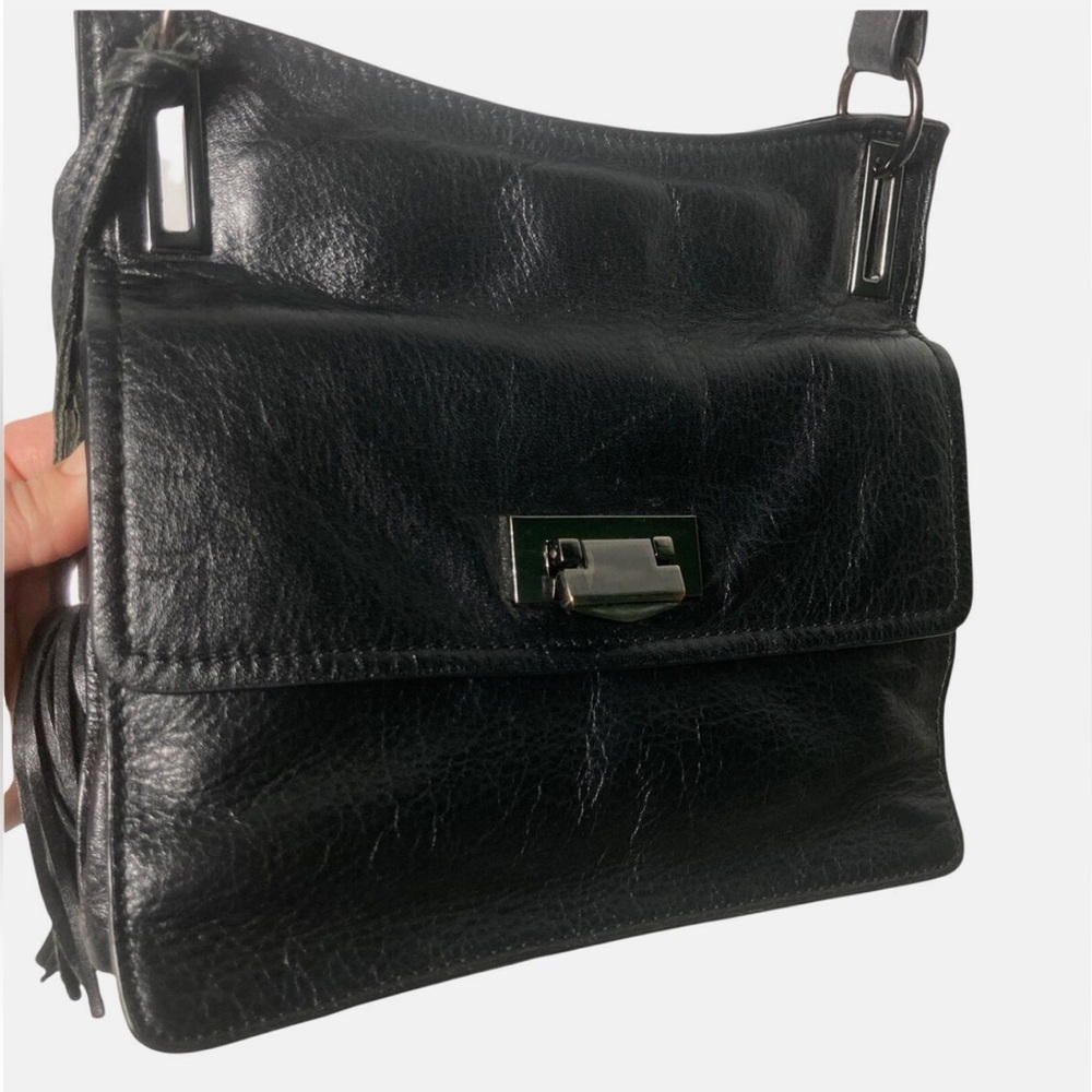 Luxurious Pebble Leather Black RACHEL Rachel Roy Shoulder, Crossbody Bag NW - Picture 3 of 12